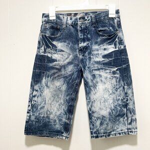 DENIM AND RIVETS Boys Distressed Blue Jean Shorts Size 16
